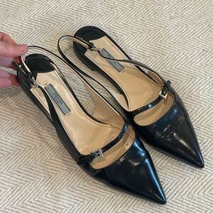 Prada sling back flats